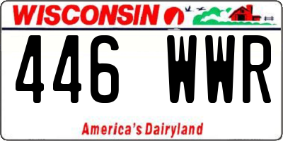 WI license plate 446WWR