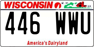 WI license plate 446WWU