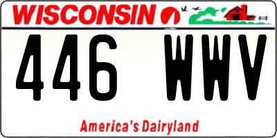 WI license plate 446WWV