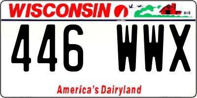 WI license plate 446WWX