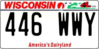 WI license plate 446WWY
