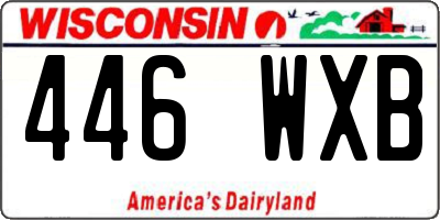 WI license plate 446WXB