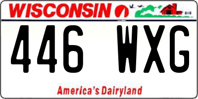 WI license plate 446WXG
