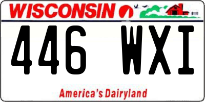 WI license plate 446WXI
