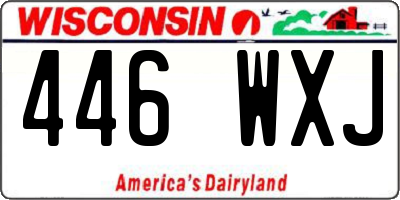 WI license plate 446WXJ