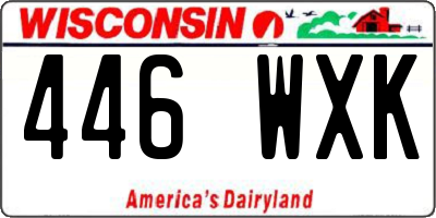 WI license plate 446WXK