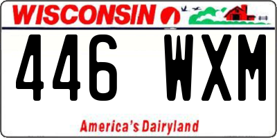 WI license plate 446WXM
