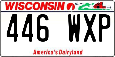 WI license plate 446WXP