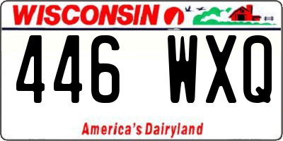 WI license plate 446WXQ