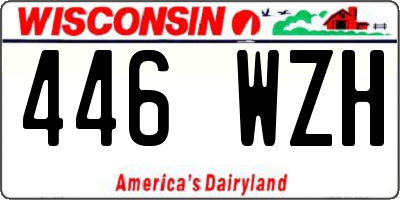 WI license plate 446WZH