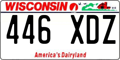 WI license plate 446XDZ
