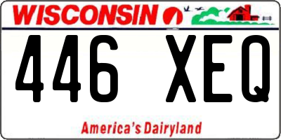 WI license plate 446XEQ