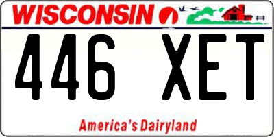 WI license plate 446XET