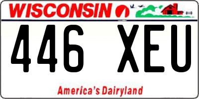 WI license plate 446XEU