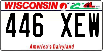 WI license plate 446XEW