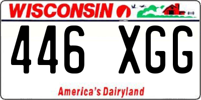 WI license plate 446XGG
