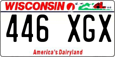 WI license plate 446XGX