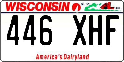 WI license plate 446XHF