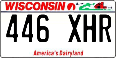 WI license plate 446XHR