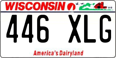WI license plate 446XLG