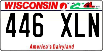 WI license plate 446XLN