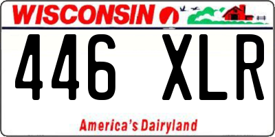 WI license plate 446XLR
