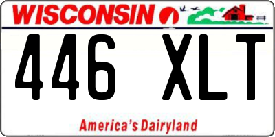 WI license plate 446XLT