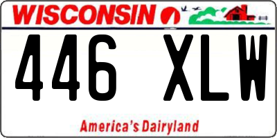 WI license plate 446XLW