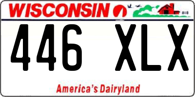 WI license plate 446XLX