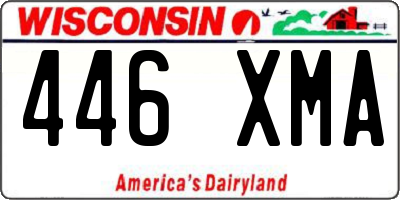 WI license plate 446XMA