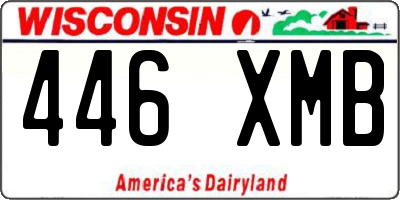 WI license plate 446XMB