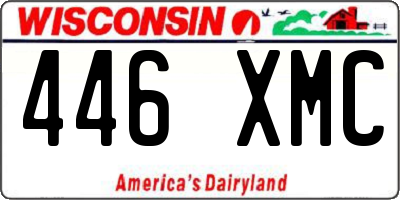 WI license plate 446XMC