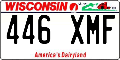 WI license plate 446XMF