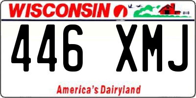 WI license plate 446XMJ