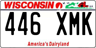 WI license plate 446XMK
