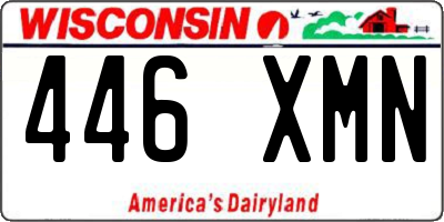 WI license plate 446XMN