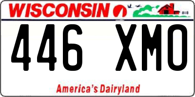 WI license plate 446XMO