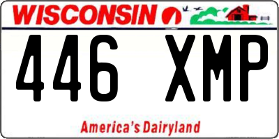 WI license plate 446XMP