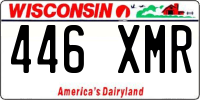WI license plate 446XMR