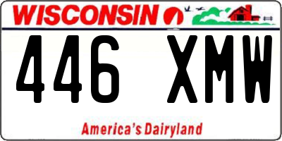 WI license plate 446XMW