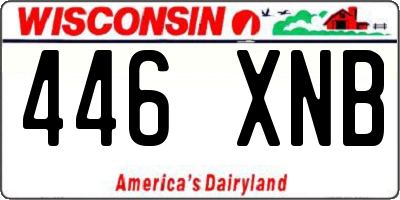WI license plate 446XNB