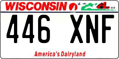 WI license plate 446XNF
