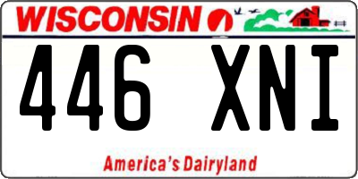 WI license plate 446XNI