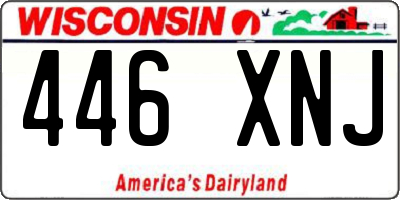 WI license plate 446XNJ