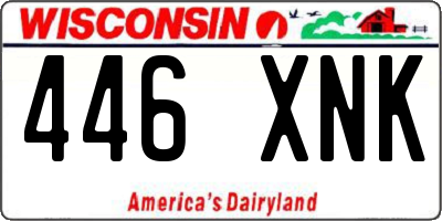 WI license plate 446XNK