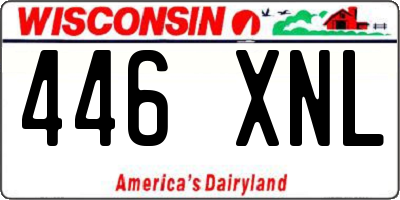 WI license plate 446XNL