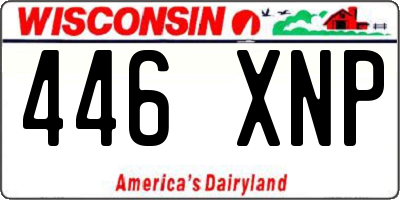 WI license plate 446XNP