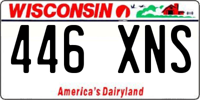 WI license plate 446XNS