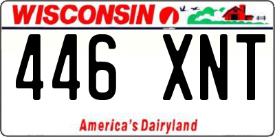 WI license plate 446XNT