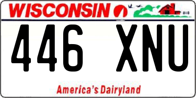 WI license plate 446XNU